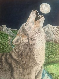 "Gray" 21"x16" Prismacolor on oiled linen (Original not for sale)